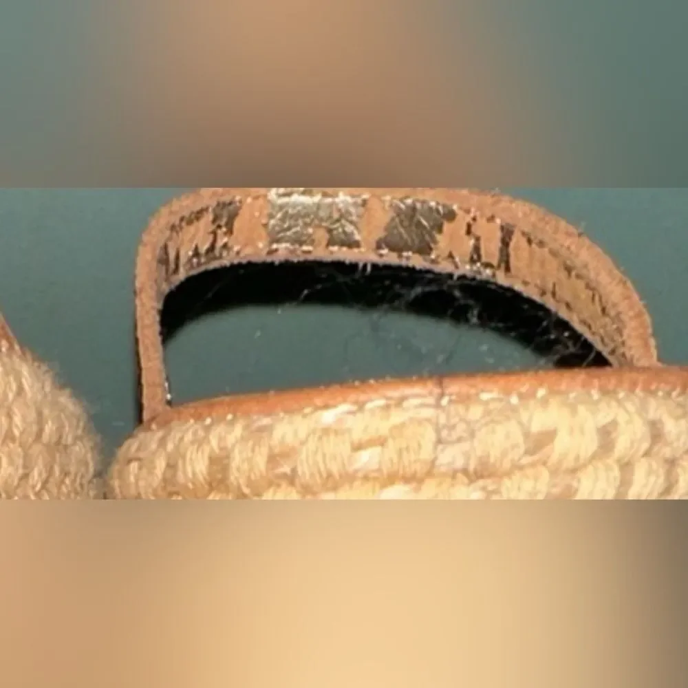Sam Edelman Harmony Leopard Wedge espadrilles Sandals EUC SZ 9.5